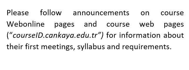 About Courses of 2021-2022 Fall Semester